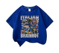 VersusModa Brainrot T-Shirt Short Sleeve Cotton Tralalero Tralala Meme BRAINROT01, blue royal, M