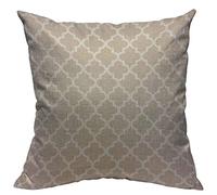 VERSUSWOLF Throw Pillow Covers Brown Mod Modern Taupe White Qua-Trefoil Gray Graphic Cotton Linen Decorative Square Pillowcases Cushion Cover 18 X 18 Inch