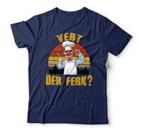 Vert Der Ferk Unisex T-Shirt Swedish Chef Vintage Retro Funny Muppet Tee - M Navy