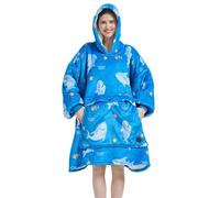 VERTAST Oversized Hoodie Blanket Sweatshirt for Men Women, Sherpa Fleece Wearable Blanket Sweatshirt Warm Home Hoody Gifts for Gamers Sofa Lovers (Lake Blue - Shark, Audlt)