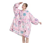 VERTAST Oversized Hoodie Blanket Sweatshirt for Men Women, Sherpa Fleece Wearable Blanket Sweatshirt Warm Home Hoody Gifts for Gamers Sofa Lovers (Purple - Bohemian, Audlt)