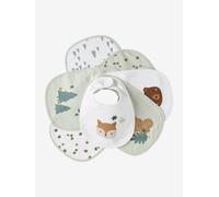 Vertbaudet Pack of 7 Newborn Bibs aqua green
