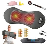 Vertebra 3-in-1 Fusion Massager, 2026 New 3 Zone Ergo Flow Deep Massager, Ergo Pur Back, Gentle Traction, Deep Tissue Massage, Soothing Heat Therapy, Relieve Pain(LightGrey,USB)