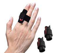 VerteLife Finger Splint Adjustable Finger Sleeve Support Protector Finger Brace Relieve Joint Pain Finger Guards Sport Cushion Bandage for Basketball Volleyball - Red,2pcs
