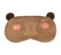 VerteLife Sleep Mask Capybara Eye Masks Cartoon Animal Eyeshade for Sleeping, Soft Plush Blindfold Novelty Travel Eye Cover for Children Adult (Capybara,Angry)