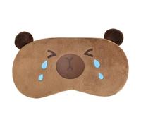 VerteLife Sleep Mask Capybara Eye Masks Cartoon Animal Eyeshade for Sleeping, Soft Plush Blindfold Novelty Travel Eye Cover for Children Adult (Capybara,Cry)