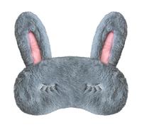 VerteLife Sleep Mask Cute Bunny Eye Masks 3D Cartoon Animal Eyeshade for Sleeping, Soft Plush Blindfold Novelty Travel Eye Cover for Children Adult (Bunny Ear,Grey)