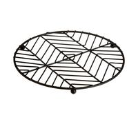 Vertex Black Round Trivet Heat Resistant Mat Hot Pan Pot Stand Kitchen Worktop