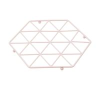 Vertex Pink Finish Trivet Geometric Pattern