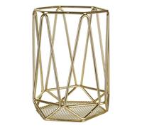 Premier Housewares 507569 Vertex Utensil Holder - Gold Plated, 12 x 12 x 16 cm