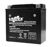 Vertex VP5.5-3 Sealed AGM Motorcycle/Powersport Battery, 12V, 5.5Ah, CCA (-18) 75, Replaces: 12N5.5-3B. Perfect battery for Motorcycle, ATV's, Personal Watercraft and Snowmobiles.