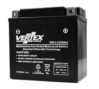 Vertex VP8-3 Sealed AGM Motorcycle/Powersport Battery, 12V, 8Ah, CCA (-18) 120, Replaces: YB7L-B. Perfect battery for Motorcycle, ATV's, Personal Watercraft and Snowmobiles.