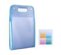 Vertical 13-Pocket Expanding File Organizer,Durable PP Portfolio for A4 Documents, Multi-Category Office Folder(Blue)