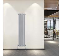 (Vertical 1600x272mm - Single) NRG Horizontal Vertical Flat Panel Column Designer Bathroom Central Heating Radiator Chrome - Perfect for Bathroom, Bedroom, Living Room
