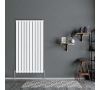 (Vertical 1600x680mm - Single) NRG Flat Panel Designer Bathroom Central Heating Radiator Gloss White Column