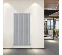 (Vertical 1600x680mm - Single) NRG Horizontal Vertical Flat Panel Column Designer Bathroom Central Heating Radiator Chrome - Perfect for Bathroom, Bedroom, Living Room