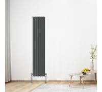(Vertical 1800x354mm - Double) NRG Oval Column Designer Radiator Bathroom Central Heating Anthracite