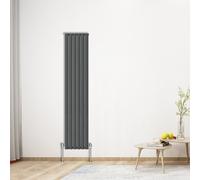 (Vertical 1800x354mm - Single) NRG Oval Column Designer Radiator Bathroom Central Heating Anthracite