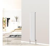 (Vertical 1800x354mm - Single) NRG White Designer Radiator Premium Oval Column Central Heating Perfect for Bathrooms Hallway Kitchen Living Room