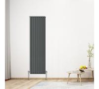 (Vertical 1800x472mm - Double) NRG Oval Column Designer Radiator Bathroom Central Heating Anthracite