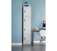 Vertical 4-Drawer Metal File Cabinet with Independent Key Lock The hot sale White One Size