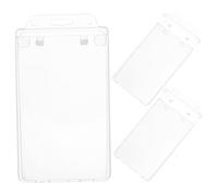 Vertical Abs Id Badge Holder with Waterproof Zip 3pcs