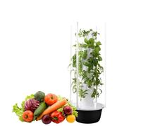 Vertical Aeroponic Tower Garden with Pump and Movable Water Tank for Indoor Herb Growing in Smart Homes