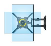 Vertical and Horizontal TV Wall Mount Swivel Tilt Rotate Arm Fits Most 32-50 inch LED LCD Flat Curved Screen, Full Motion 90 Degree Bracket, Max VESA 400x400mm Up to 44lbs
