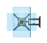 Vertical and Horizontal TV Wall Mount Swivel Tilt Rotate Arm Fits Most 32-50 inch LED LCD Flat Curved Screen, Full Motion 90 Degree Bracket, Max VESA 400x400mm Up to 44lbs