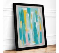 Vertical Ascent Abstract Framed Wall Art Print A4 (29.7×21cm) Black, Wall Decor for Living Room, Bedroom, Office & Home, Ready to Hang, Art Gift