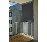 Vertical Awning 1.20x2m Black Privacy Wind Sun Side Roller Balcony Outdoor