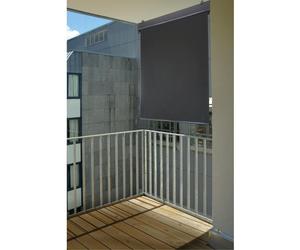 Vertical Awning 1.20x2m Black Privacy Wind Sun Side Roller Balcony Outdoor