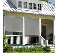 Vertical Awning, 100 x 140 cm for Balcony, Terrace, Garden, Weather-Resistant Wind Protection, Grey, UV Blocker for Outdoor Privacy and Comfort