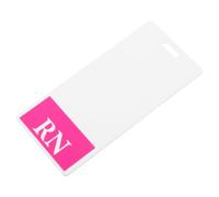 Vertical Badge Buddy Pink Plastic Name Tag Holder for Hospital Staff | Quick Role Identifier, Uniform Compatibility, Lightweight Secure Attachment, Doctors and Nurses Clinical Use