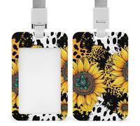 Vertical Badge Holder with Lanyard, Women's Animal King Cool Tiger Art Push-Pull ID Badge Case, Elegant Retractable Card Holder for Employee, Teacher