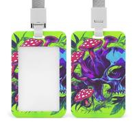 Vertical Badge Holder with Lanyard, Women's Animal King Cool Tiger Art Push-Pull ID Badge Case, Elegant Retractable Card Holder for Employee, Teacher