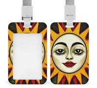 Vertical Badge Holder with Lanyard, Women's Animal King Cool Tiger Art Push-Pull ID Badge Case, Elegant Retractable Card Holder for Employee, Teacher