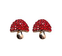 Vertical Bar Earrings Cherry Earrings Red Stud Earrings Set For Women Girls S925 Silver Stud Earrings For Women Earrings With Soft Ear Studs Jewelry For Light up Christmas Earrings for (RD6, One Size)