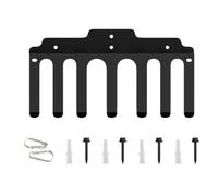 Vertical Barbell Holder,Bar Wall Mount Storage with 7 Hooks | Gym Dumbbell Rack | for Barbell Kettlebell Dumbbell Gym Home Garage Fitness Exercise Weightlifting