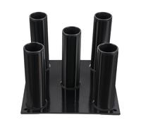 Vertical Barbell Holder, Barbell Storage Stand, Vertical Barbell Stand with 5 Holes in gyms, health clubs, and home fitness areas and is suitable for Olympic bars, EZ curl bars, hex bars, triceps bars