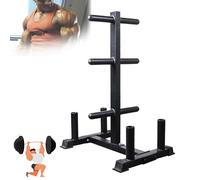 Vertical Barbell Holder for Efficient Home Gym Organization, Space-Saving and Sturdy Plate Tree for Optimal Workout Space