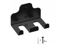 Vertical Barbell Holder Rack Wall Mounted Gym Organizer for Dumbbells Resistance Bands and Lifting Belts Multi Hook Steel Storage Solution (Three hooks)