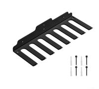 Vertical Barbell Holder Rack Wall Mounted Gym Organizer for Dumbbells Resistance Bands and Lifting Belts Multi Hook Steel Storage Solution (Eight hooks)