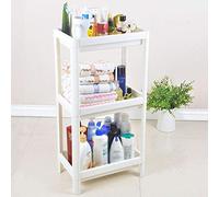 Vertical Bathroom Shelf 4Tier Standing Storage Rack for Kitchen & Bathroom SpaceSaving Organizer (White 36 x 23 x 40 cm)