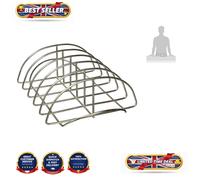 Vertical BBQ Rib Rack - Holds 6 Ribs, Dishwasher Safe, Superior Heat Retention