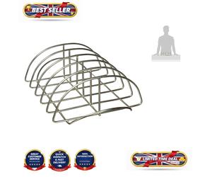 Vertical BBQ Rib Rack - Holds 6 Ribs, Dishwasher Safe, Superior Heat Retention