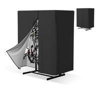 Vertical Bike Rack Cover, 78.7“L x 43.3”W x 86.6" Fits 3-8 Bicycle Storage Rack, 420D Freestanding Upright Bike Storage Rack Cover, Waterproof Dustproof Tear Proof for Indoor Outdoor