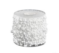 Vertical Blind Bottom Chain Link Beaded Cord Join Clip Connector for Vertical Blind Replacement Cord, 10/20m, White, Plastic Material Compatible with Vertical Blind Repair Kit and Accessories(10m)