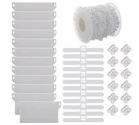 Vertical Blind Bottom Weights Accessories Repair Kit with 10M Chain and Connector Plastic DIY Replacement/Vertical Blind Accessories and Top Hangers (3.5" (89mm))
