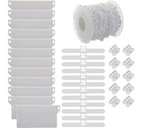 Vertical Blind Bottom Weights Accessories Repair Kit with 10M Chain and Connector Plastic DIY Replacement, Vertical Blind Accessories and Top Hangers 127mm
